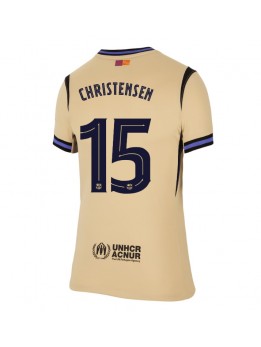 Billige Barcelona Andreas Christensen #15 Bortedrakt Dame 2025-26 Kortermet
